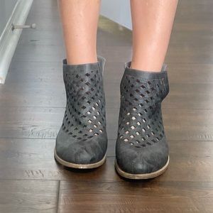Dark Gray Ankle Booties